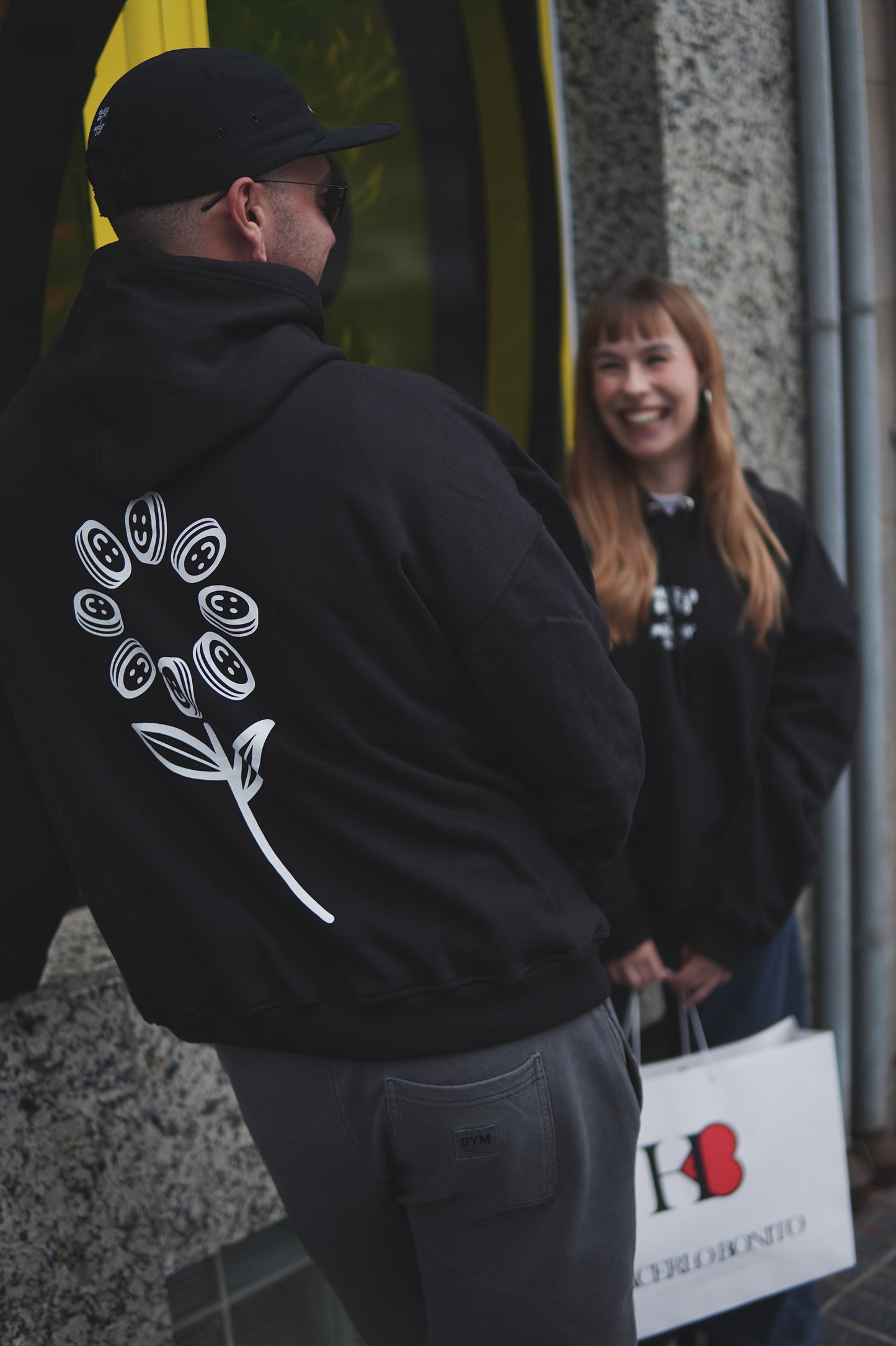 HB x Momday Club - Oversized Cropped Hoodie